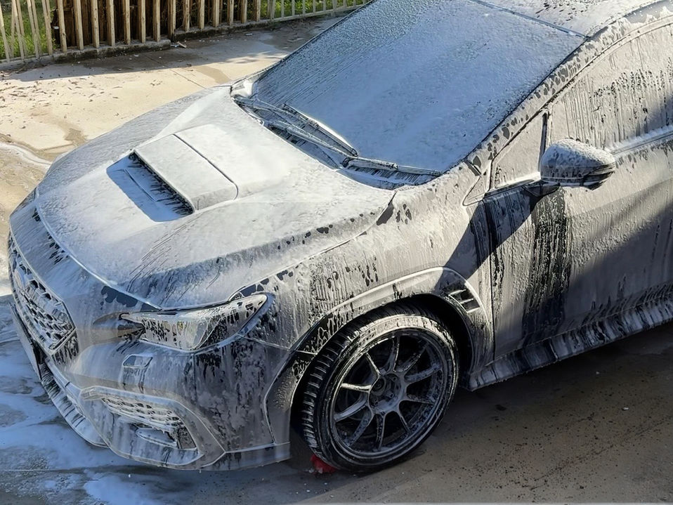 Grey paint restoration — Before